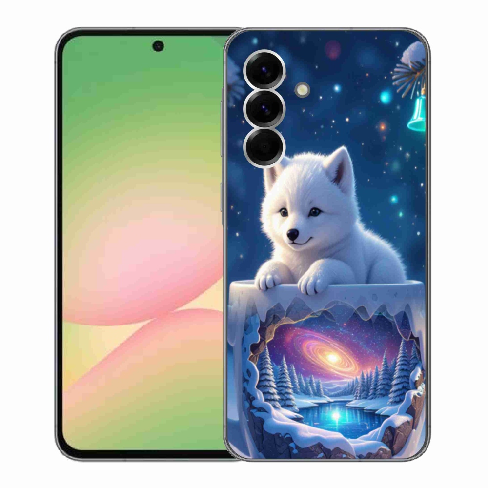 Gél borítás mmCase Samsung Galaxy A56 5G - Karácsonyi kölyökkutyákhoz