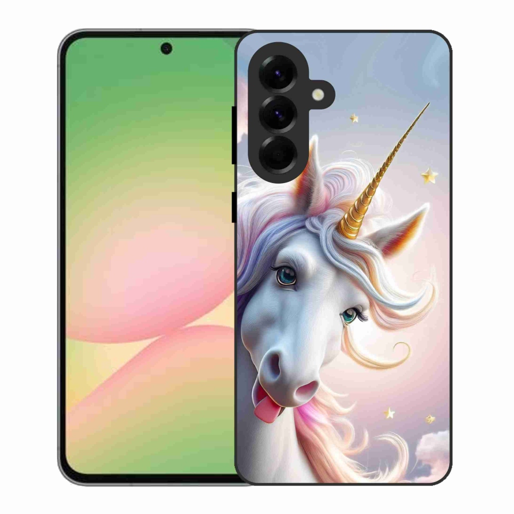 Zselés borítás mmCase Samsung Galaxy A56 5G - vidám egyszarvúhoz