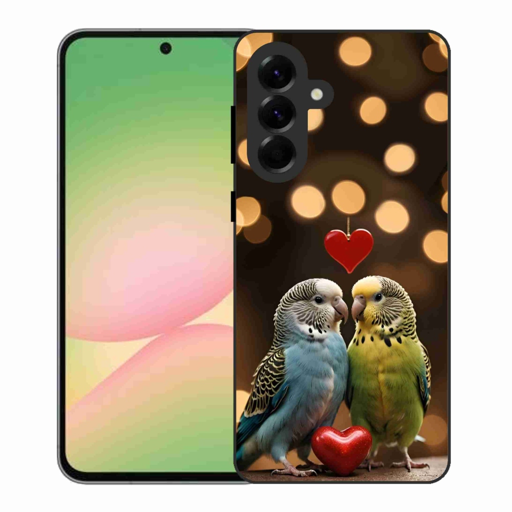 Gél borítás mmCase Samsung Galaxy A56 5G - szerelmes papagájok