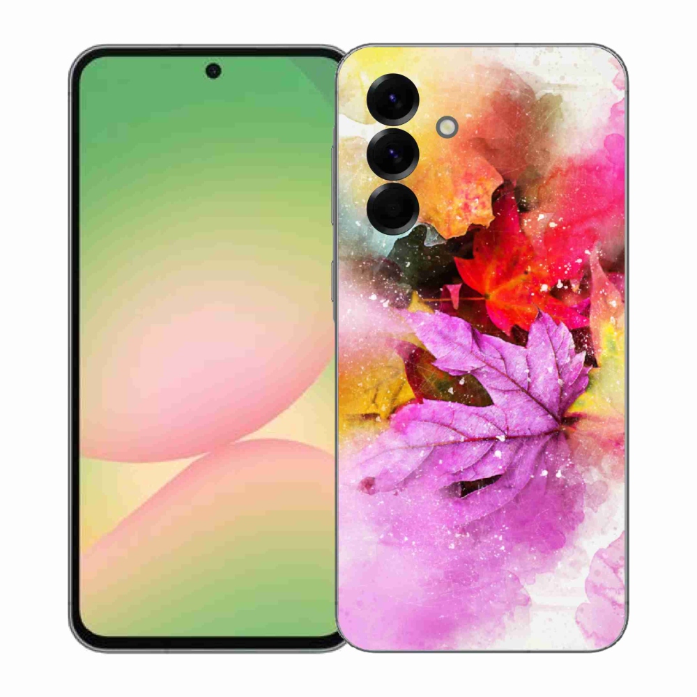 Gél borító mmCase Samsung Galaxy A57 5G - színes levelek - Samsung Galaxy A57 5G - színes levelek