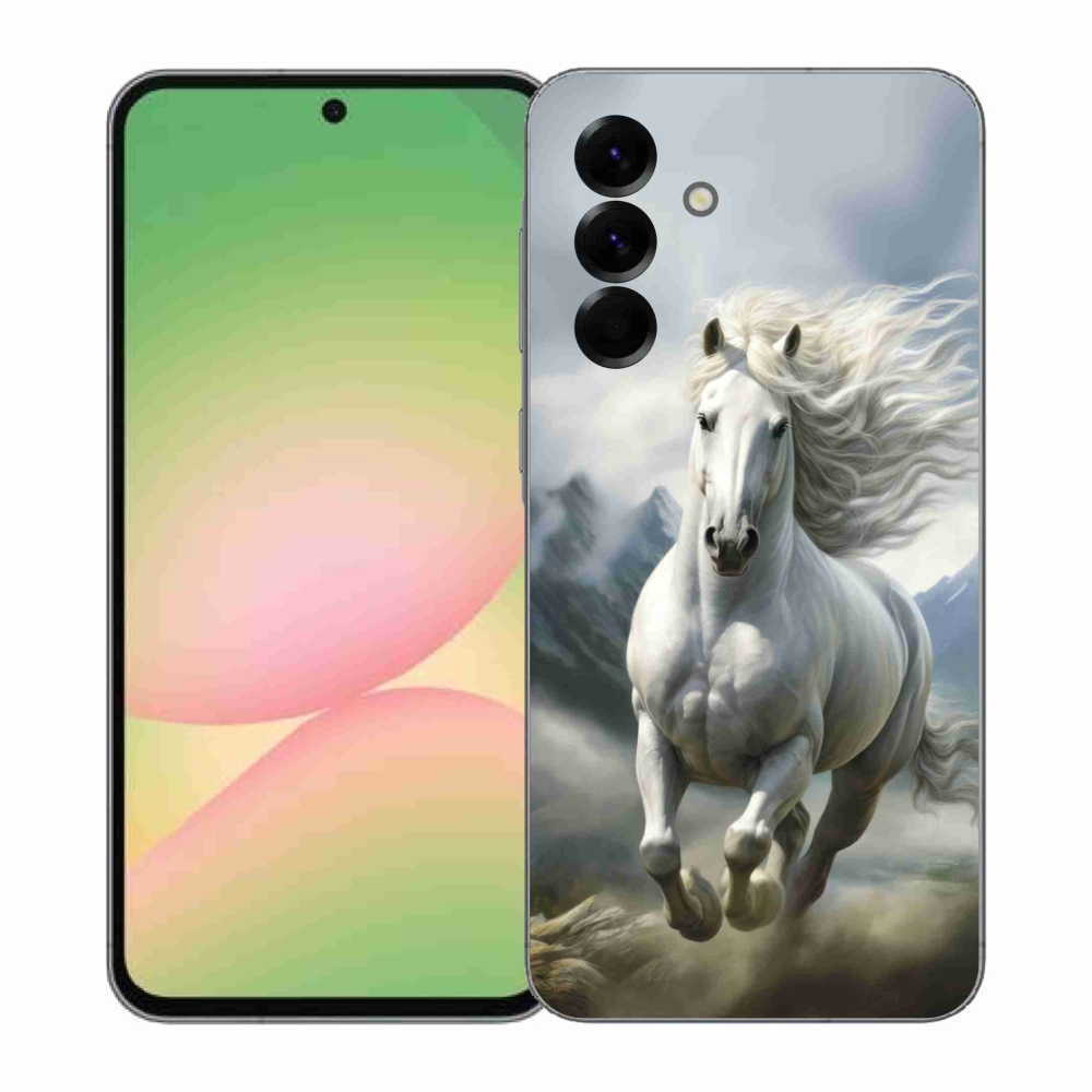 Gél borító mmCase Samsung Galaxy A57 5G - futó fehér ló 3