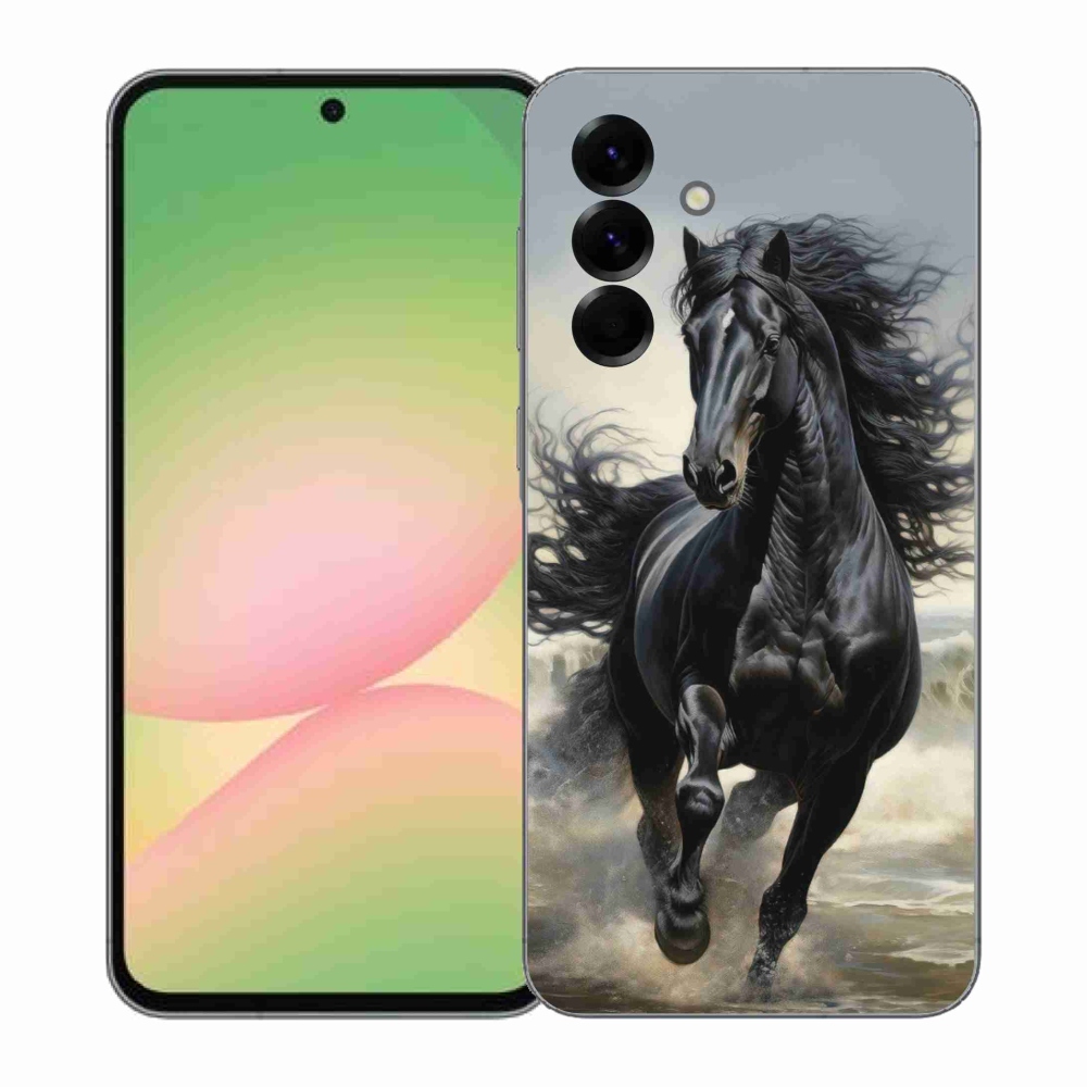 Gél borítás mmCase Samsung Galaxy A57 5G - fekete futó ló
