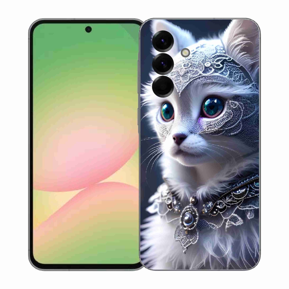 Zselés borítás mmCase Samsung Galaxy A57 5G - fehér macska