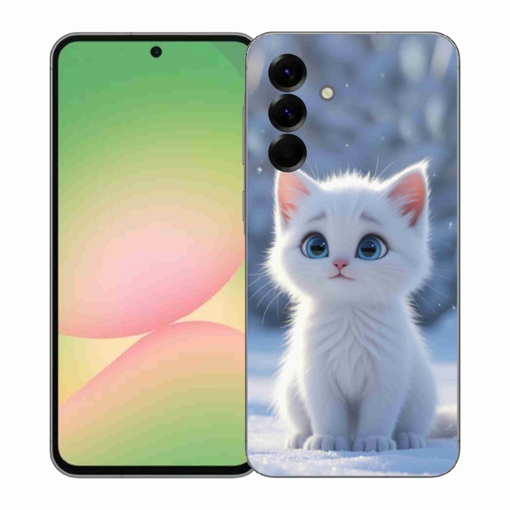Gél védőhuzat mmCase Samsung Galaxy A57 5G - fehér cica 3