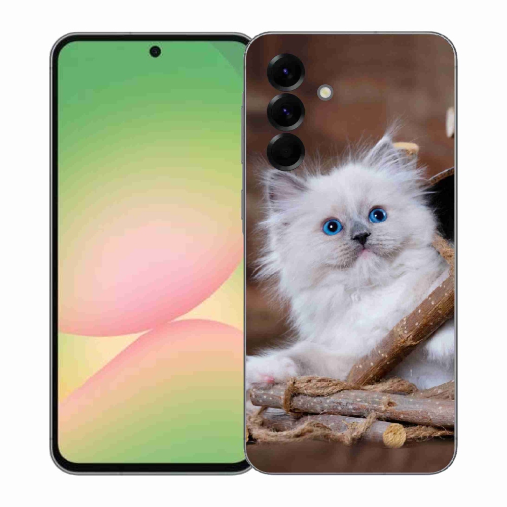 Gél védőhuzat mmCase Samsung Galaxy A57 5G - fehér cica
