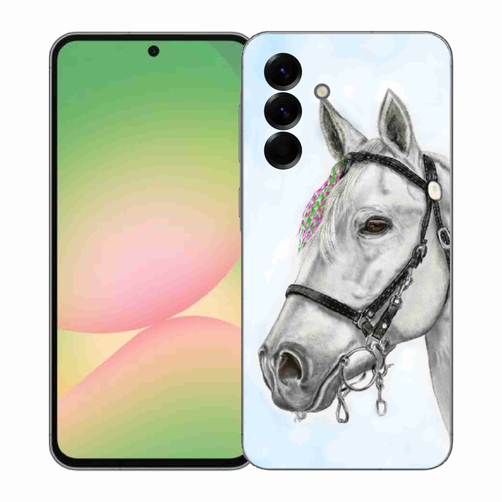 Zselés borítás mmCase Samsung Galaxy A57 5G - fehér ló 1