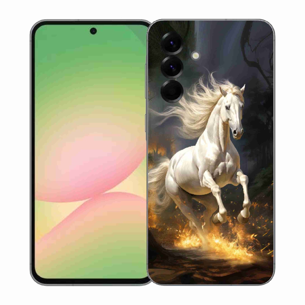 Zselés borítás mmCase Samsung Galaxy A57 5G - fehér ló 2