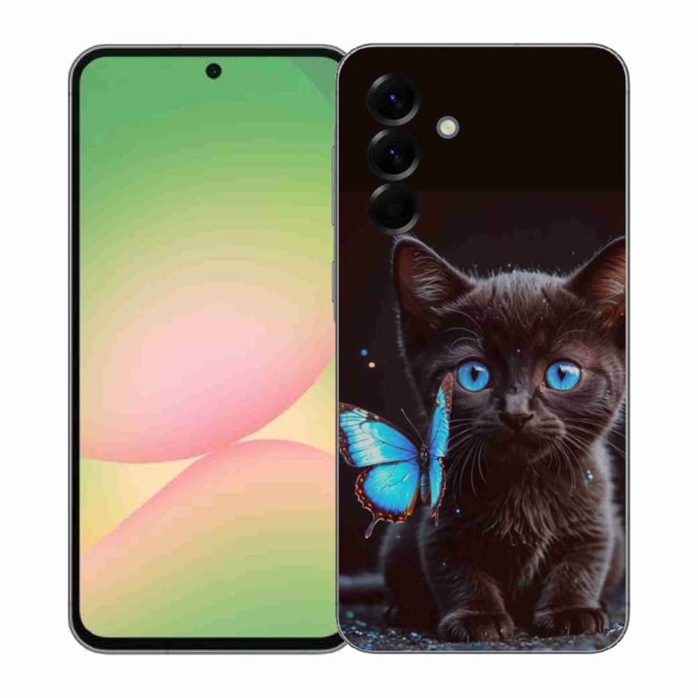 Gél védőhuzat mmCase Samsung Galaxy A57 5G - fekete cica 3