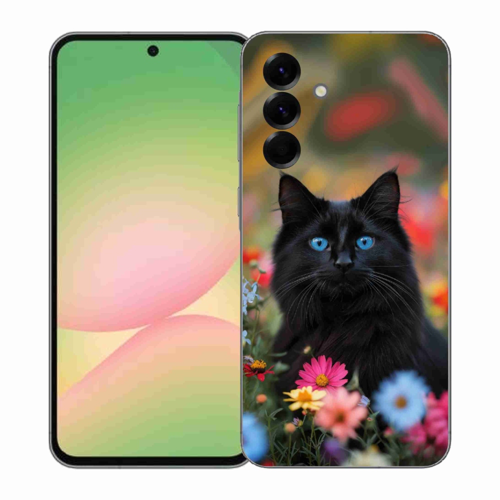 Gél védőhuzat mmCase Samsung Galaxy A57 5G - fekete cica 4