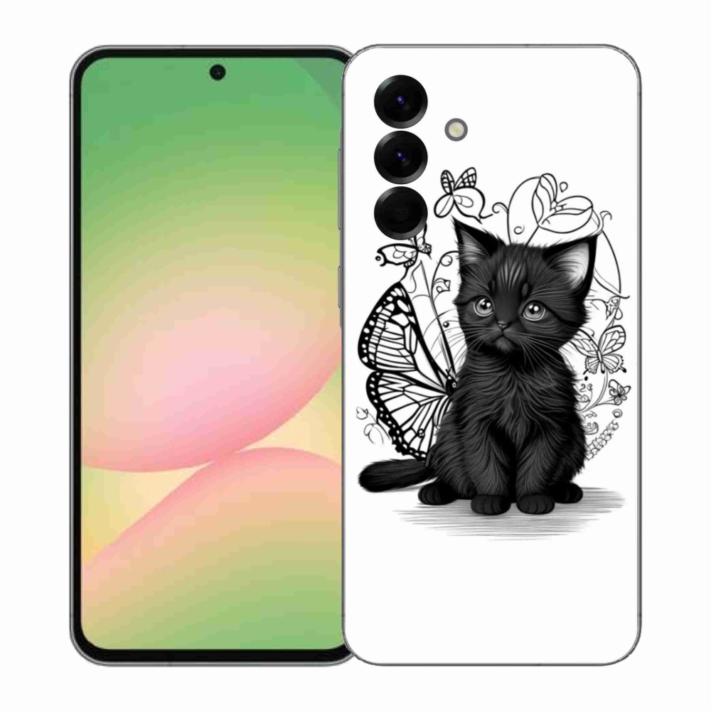 Gél védőhuzat mmCase Samsung Galaxy A57 5G - fekete cica