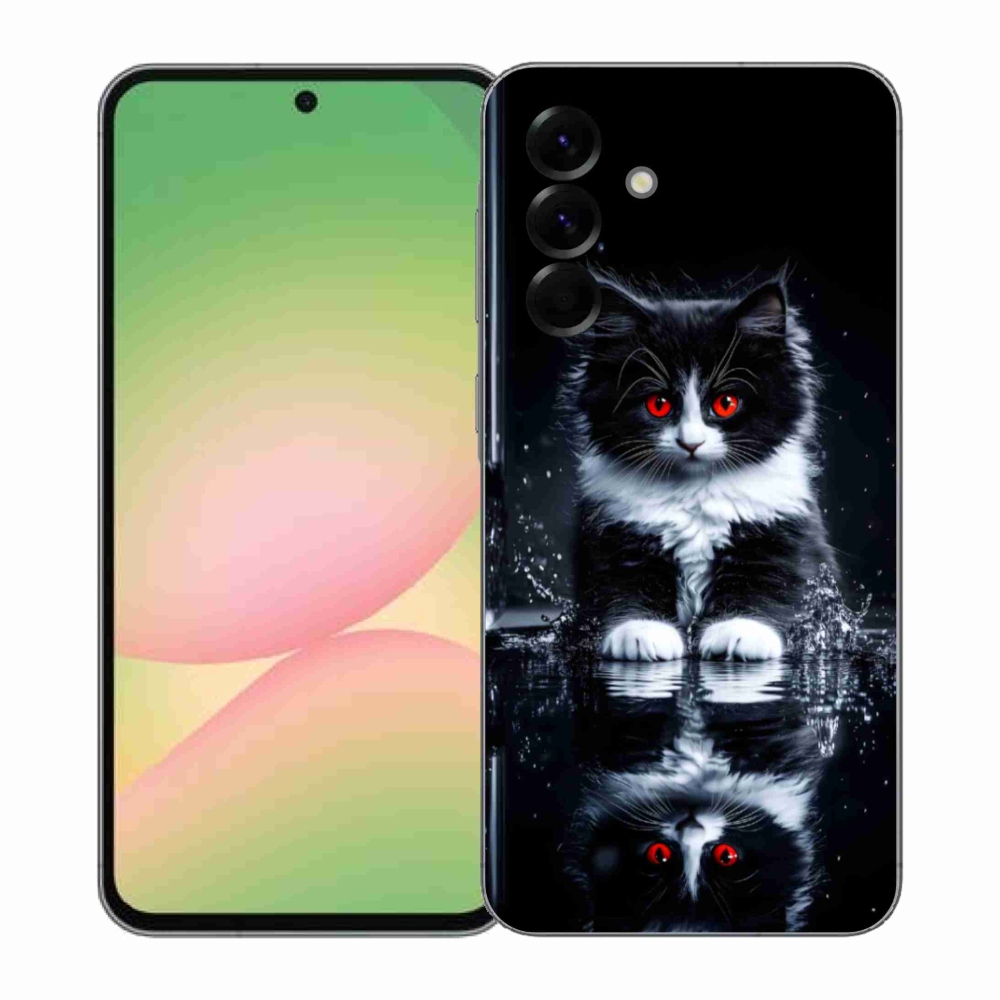 Zselés borítás mmCase Samsung Galaxy A57 5G - fekete-fehér cica