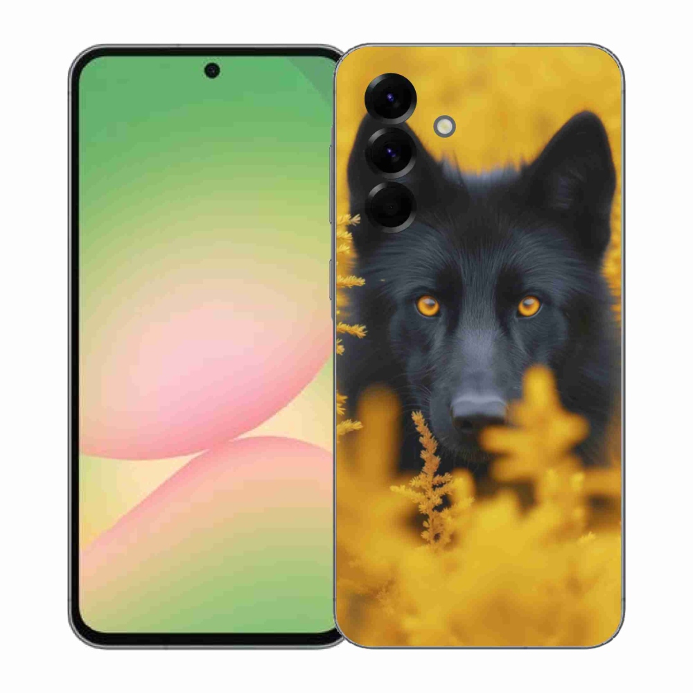 Gél védőhuzat mmCase Samsung Galaxy A57 5G - fekete farkas 2