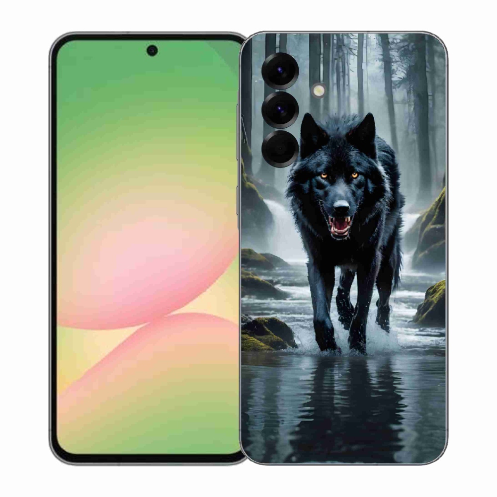 Zselés borítás mmCase Samsung Galaxy A57 5G - fekete farkas