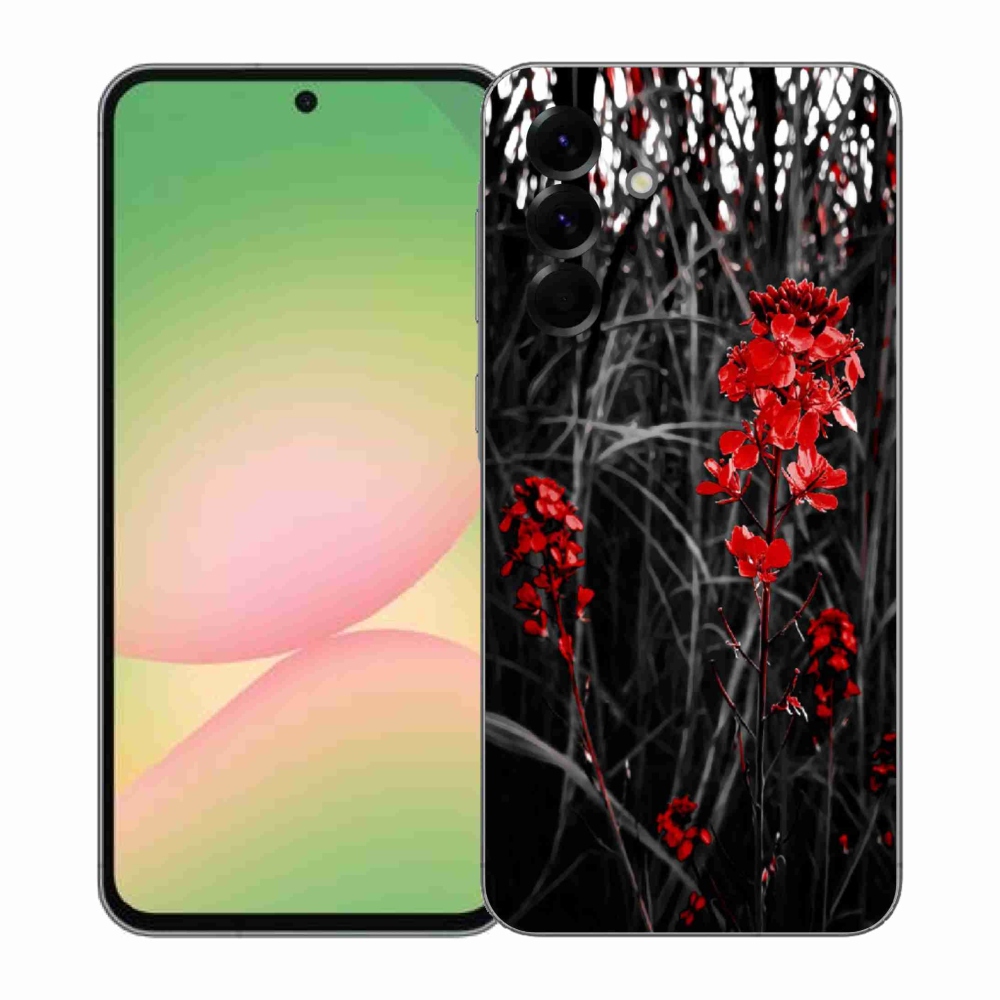 Gél borítás mmCase Samsung Galaxy A57 5G - piros növényhez