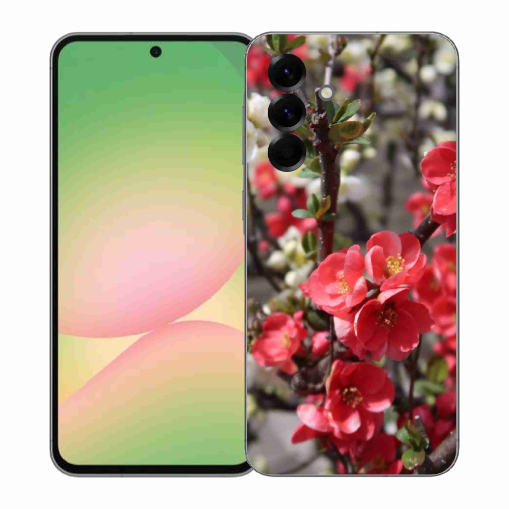 Gél védőhuzat mmCase Samsung Galaxy A57 5G - piros virágok