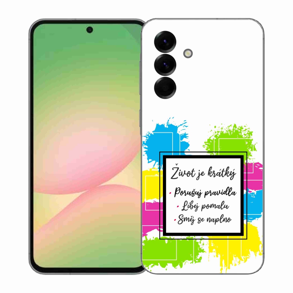 Gél borítás mmCase Samsung Galaxy A57 5G - idézet 5 fehér háttér