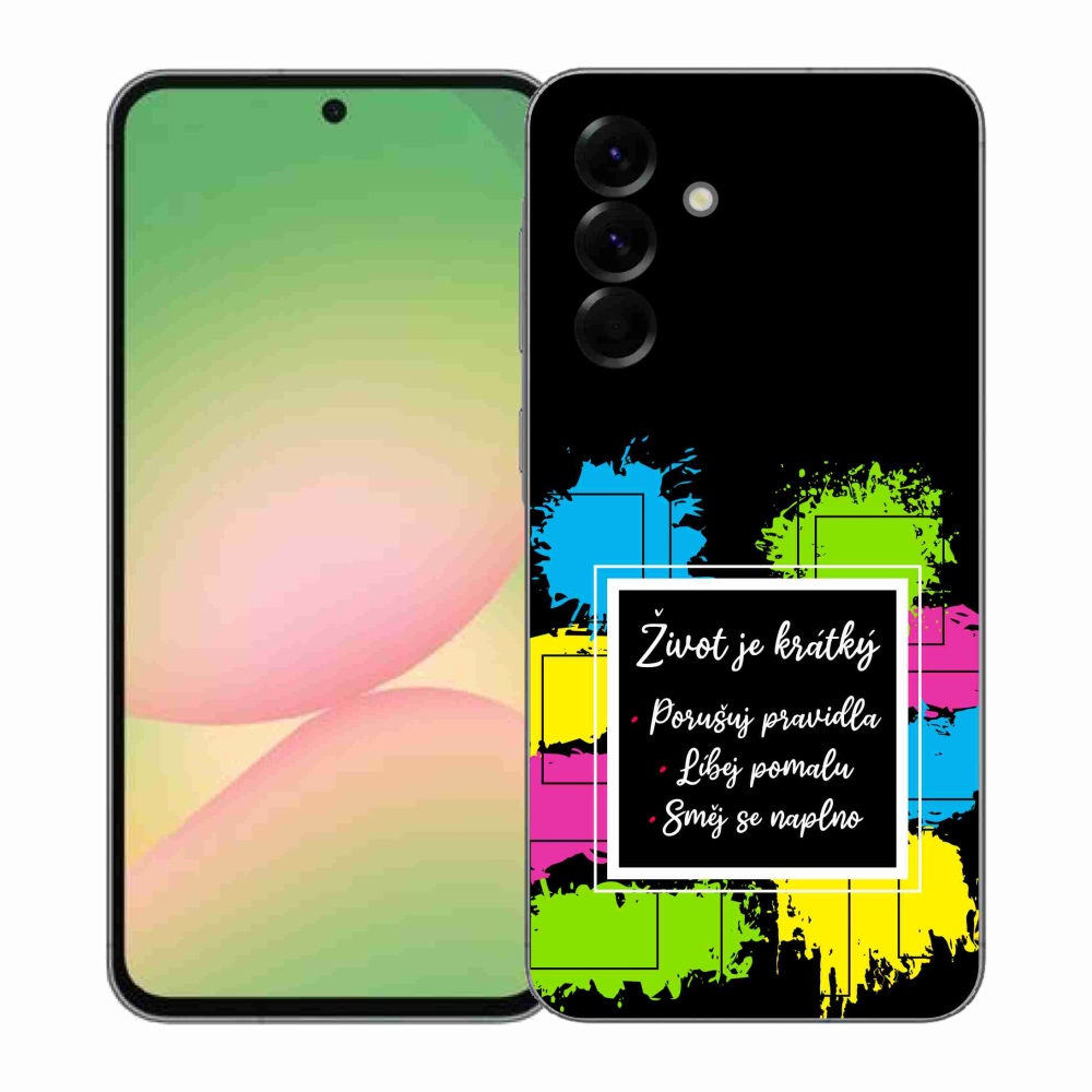 Gél borítás mmCase Samsung Galaxy A57 5G - idézet 5 fekete háttér