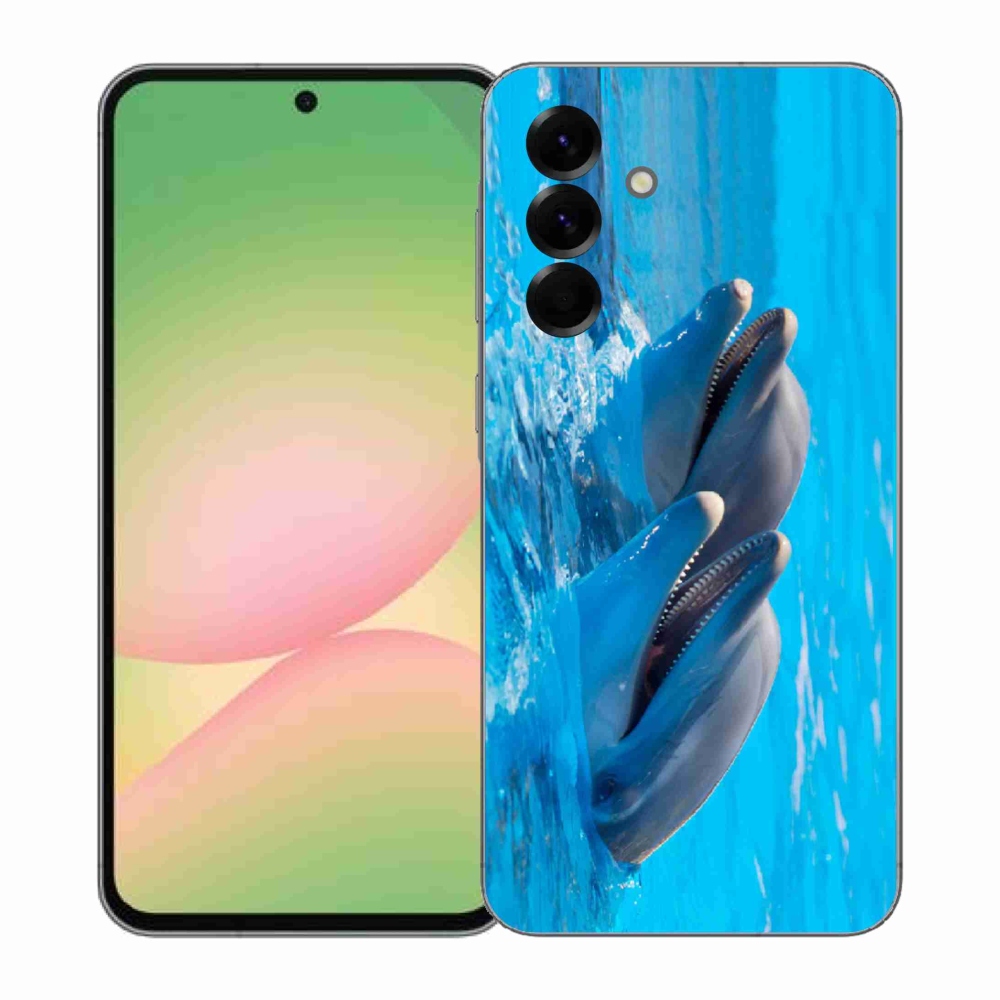 Zselés borítás mmCase Samsung Galaxy A57 5G - delfinek számára