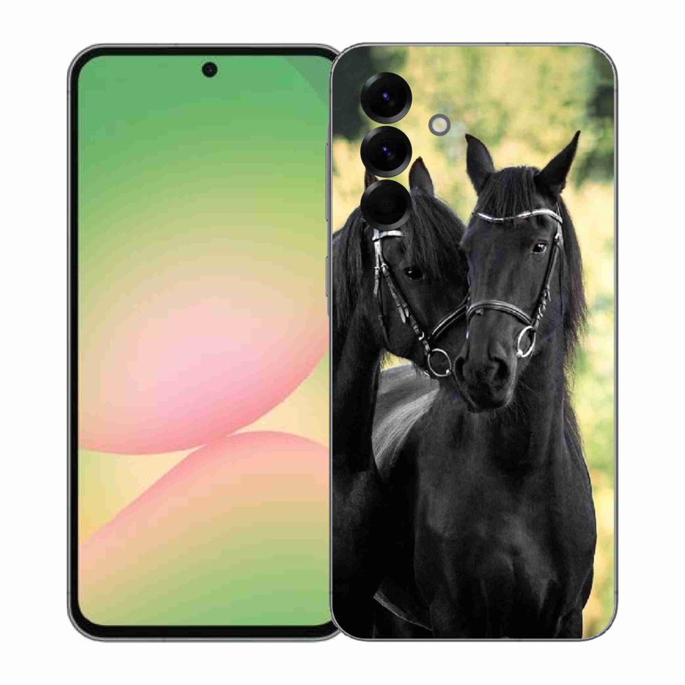 Zselés borítás mmCase Samsung Galaxy A57 5G - két fekete ló