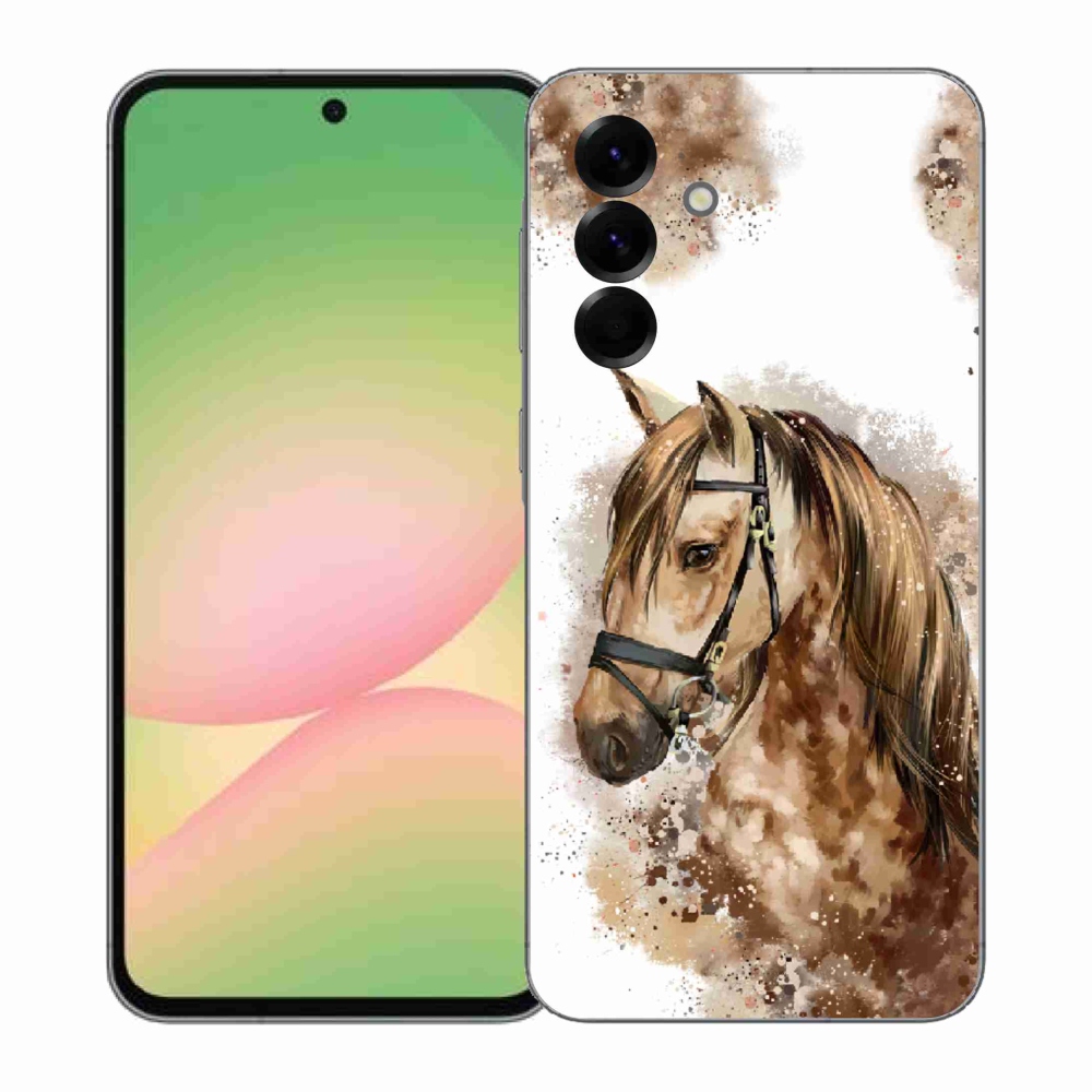 Zselés borítás mmCase Samsung Galaxy A57 5G - barna rajzfilm lóhoz