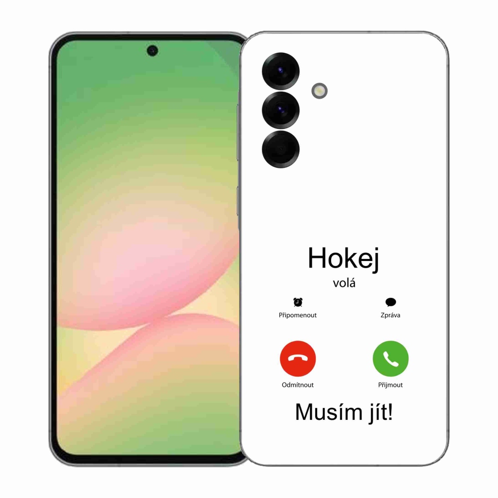 Gél borítás mmCase Samsung Galaxy A57 5G - hoki hívások fehér háttérrel