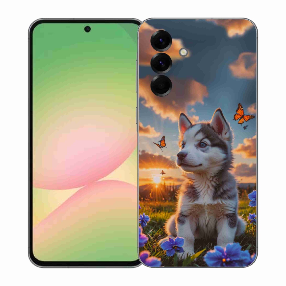 Zselés borítás mmCase Samsung Galaxy A57 5G - husky a naplementében