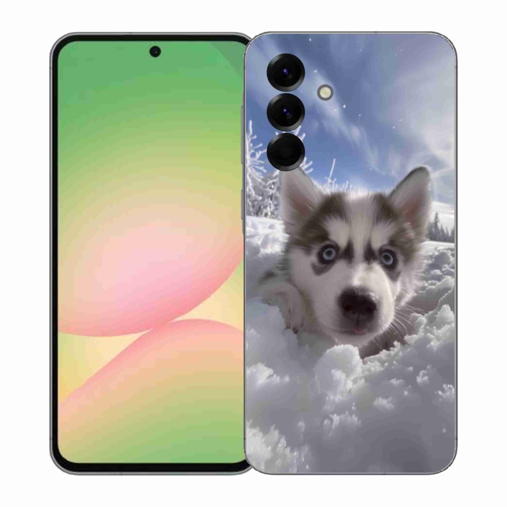 Zselés borítás mmCase Samsung Galaxy A57 5G - husky a hóban