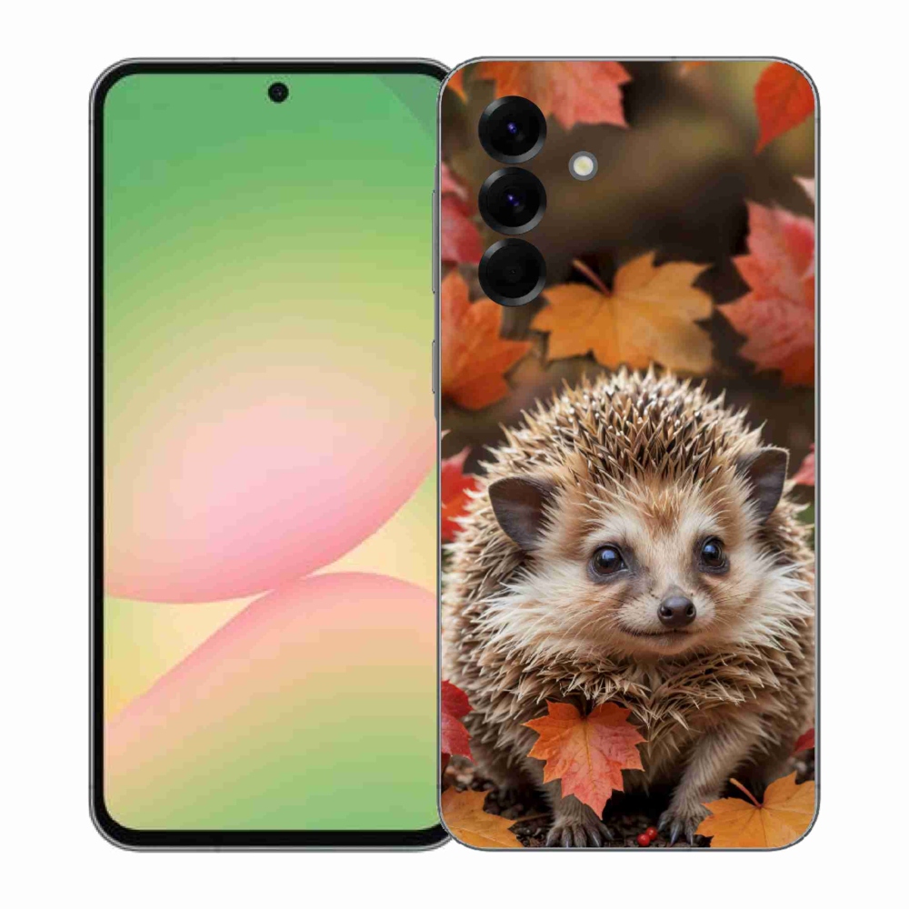 Zselés borító mmCase Samsung Galaxy A57 5G - sün a levelek között