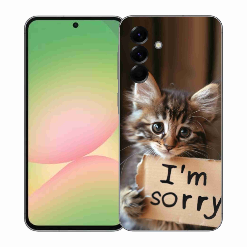 Zselés borítás mmCase Samsung Galaxy A57 5G - macska bocsánatkérés