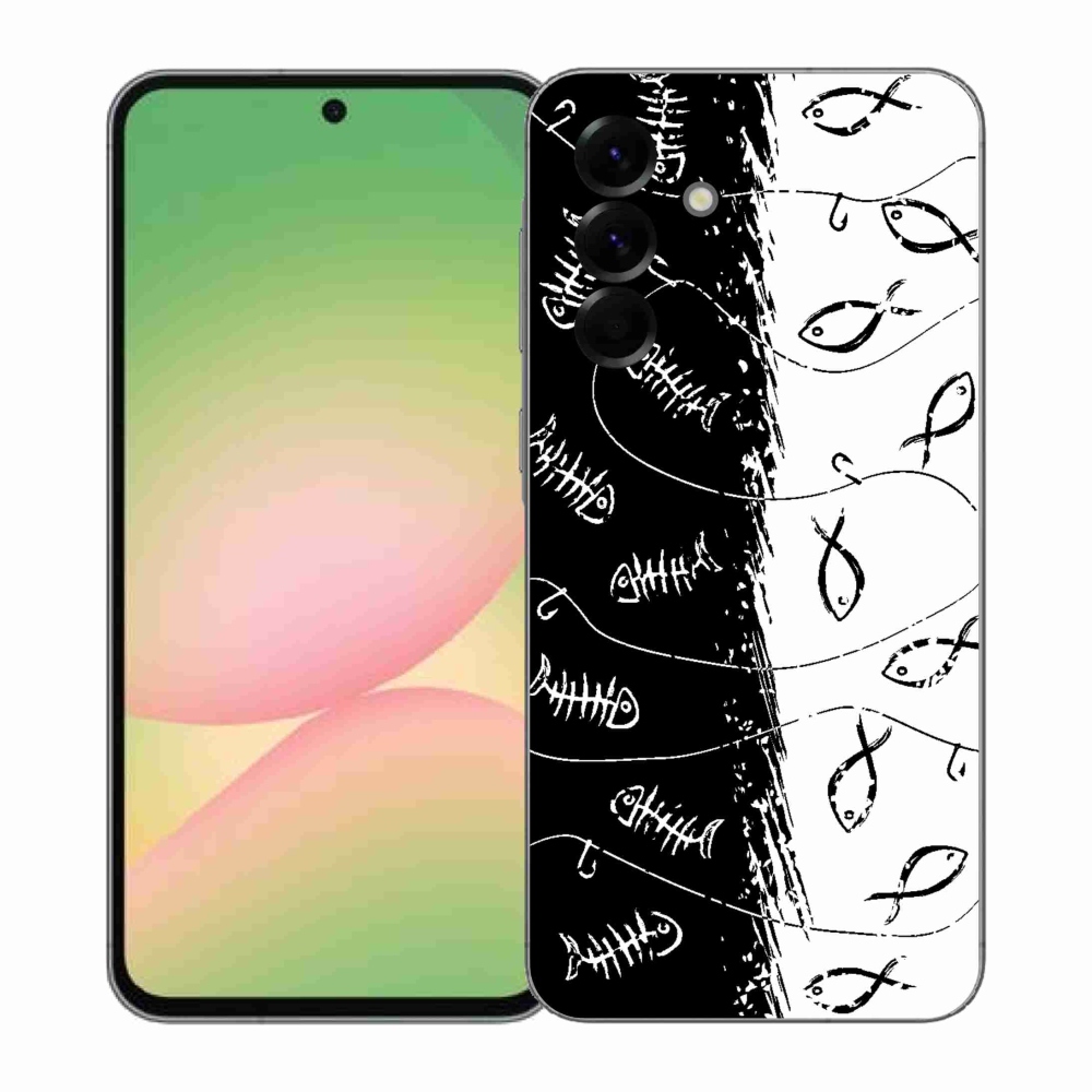 Gél borító mmCase Samsung Galaxy A57 5G - csontvázak és halak számára