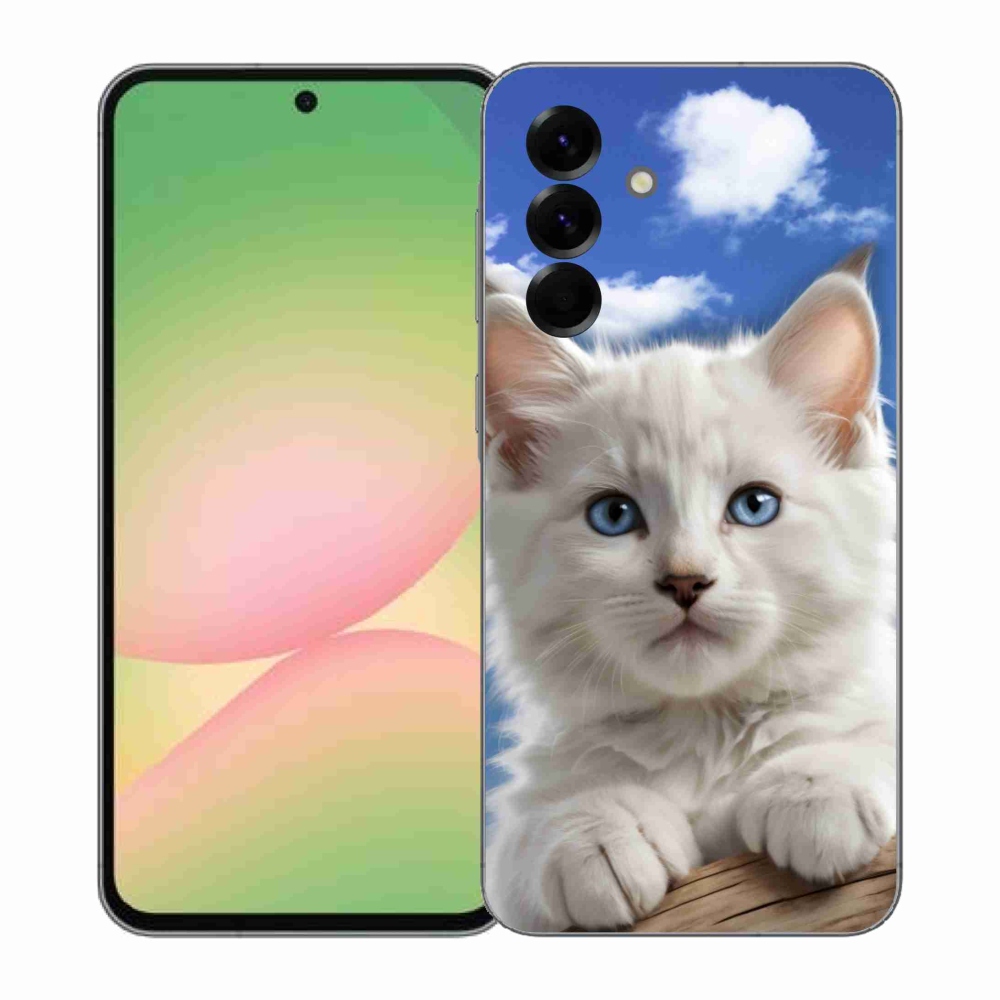 Gél borítás mmCase Samsung Galaxy A57 5G - cica és felhők