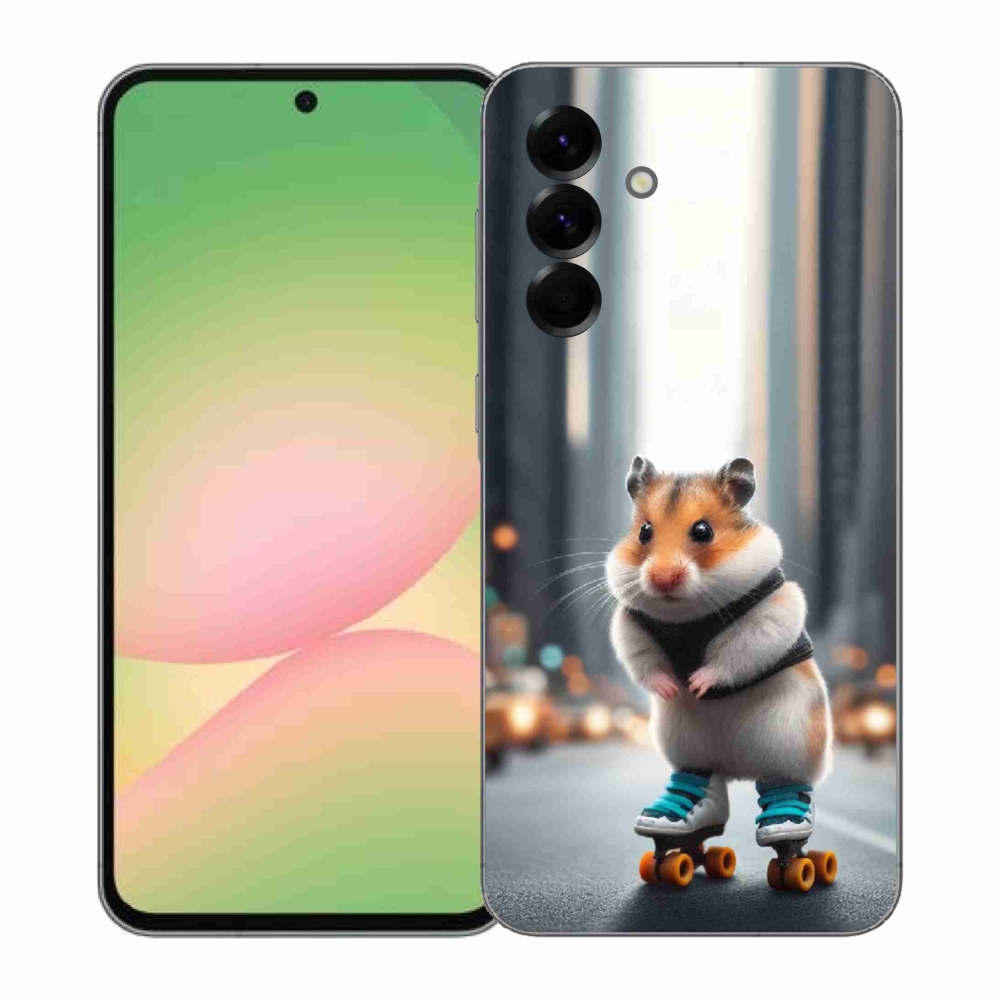 Zselés borítás mmCase Samsung Galaxy A57 5G - hörcsög a korcsolyán