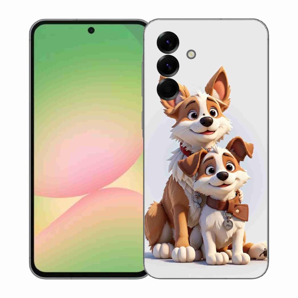 Gél borítás mmCase Samsung Galaxy A57 5G - rajzoló kutyákhoz