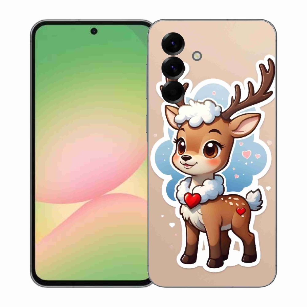 Zselés borítás mmCase Samsung Galaxy A57 5G - rajzfilm rénszarvashoz