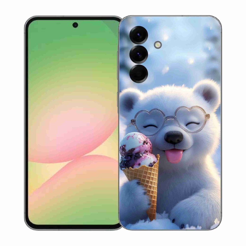 Gél borítás mmCase Samsung Galaxy A57 5G - mackó fagylalttal