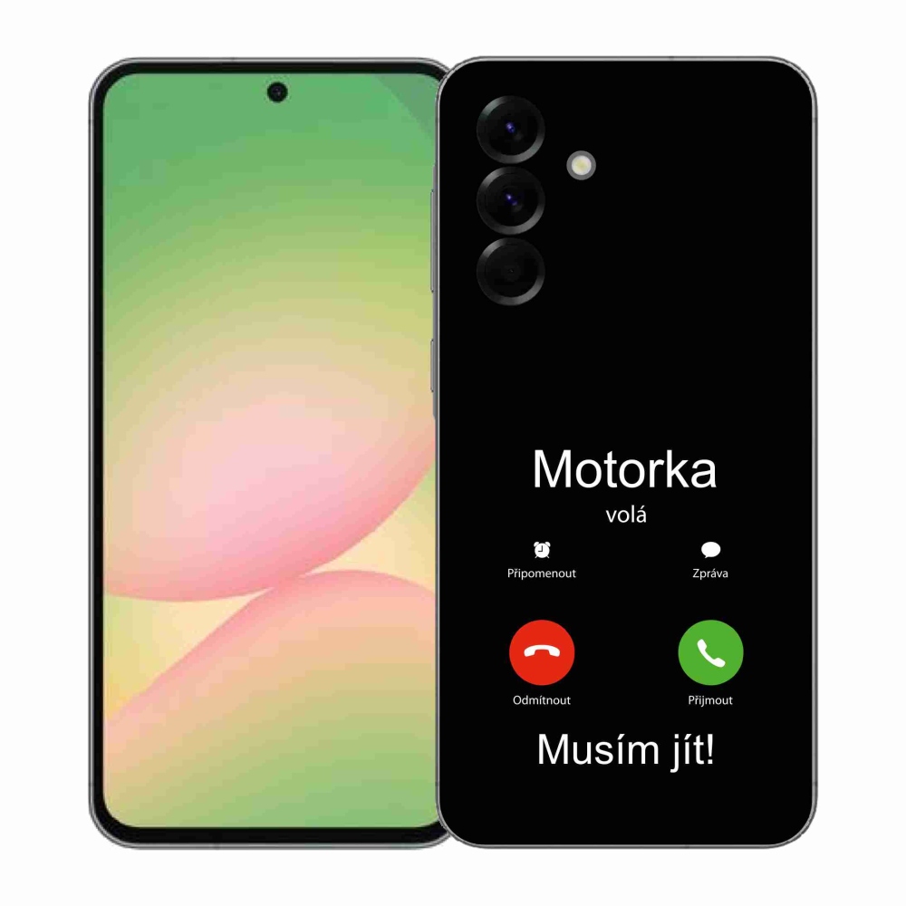 Gél borító mmCase Samsung Galaxy A57 5G - motoros hívások fekete háttérrel