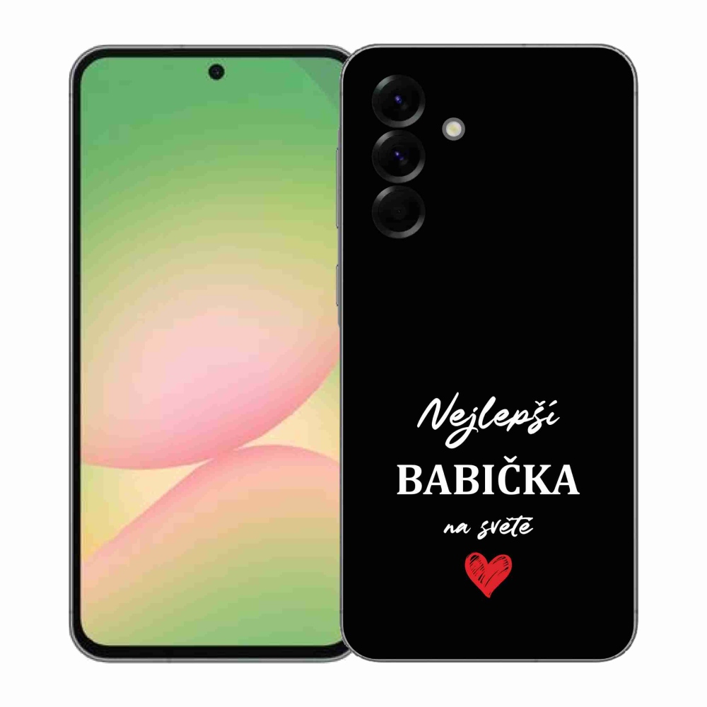 Gél borító mmCase Samsung Galaxy A57 5G - a legjobb nagymama 1 fekete háttérrel