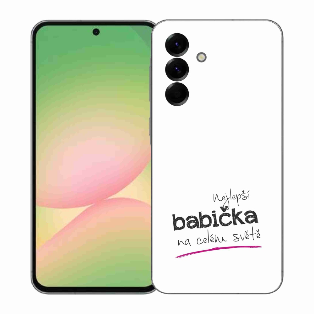 Gél borító mmCase Samsung Galaxy A57 5G - a legjobb nagymama 4 fehér háttérrel