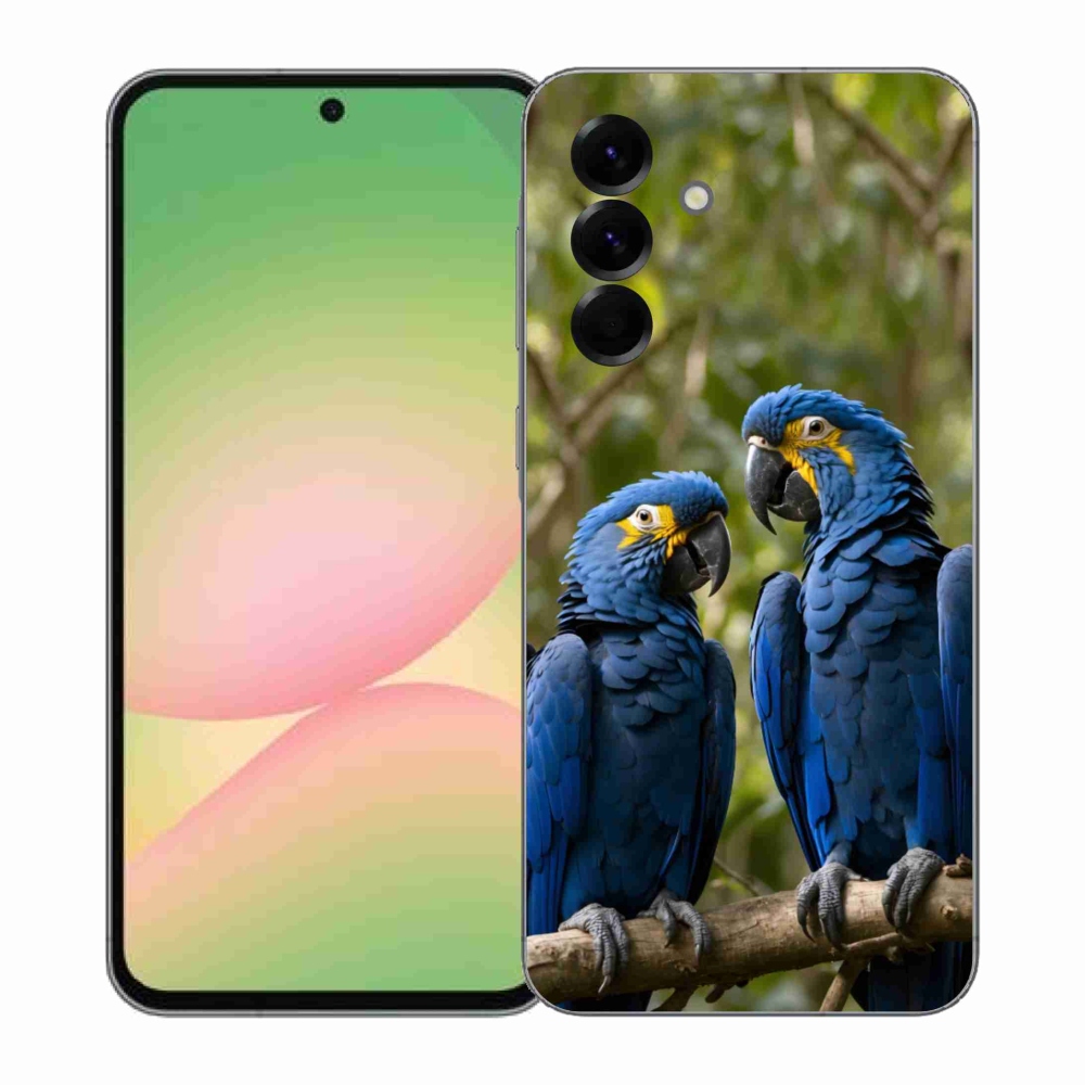 Zselés borítás mmCase Samsung Galaxy A57 5G - papagáj duóhoz