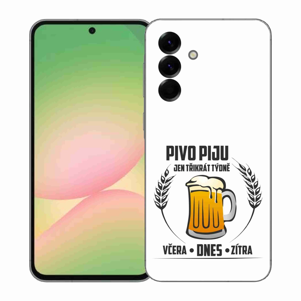 Gél borítás mmCase Samsung Galaxy A57 5G - sör motívum fehér háttérrel