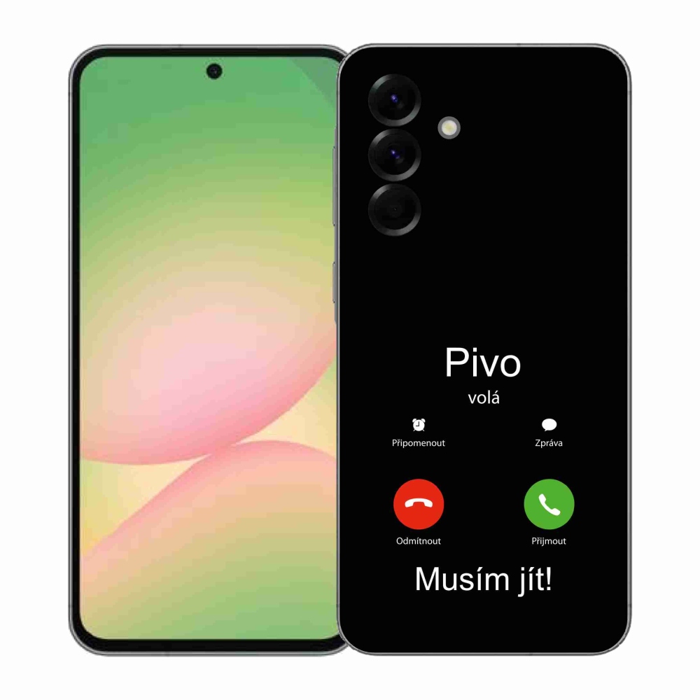 Gél borító mmCase Samsung Galaxy A57 5G - sör hívások fekete háttérrel