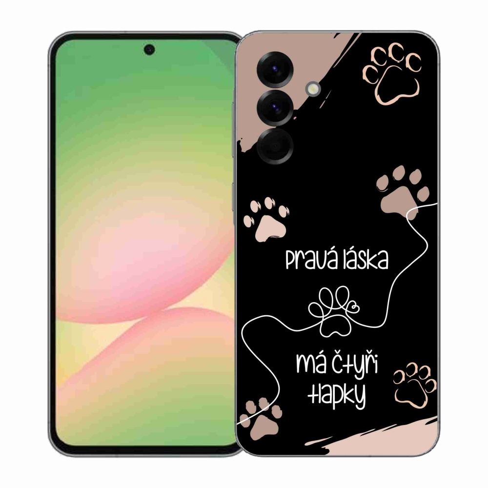 Gél borítás mmCase Samsung Galaxy A57 5G - kutya motívum 1 fekete háttér