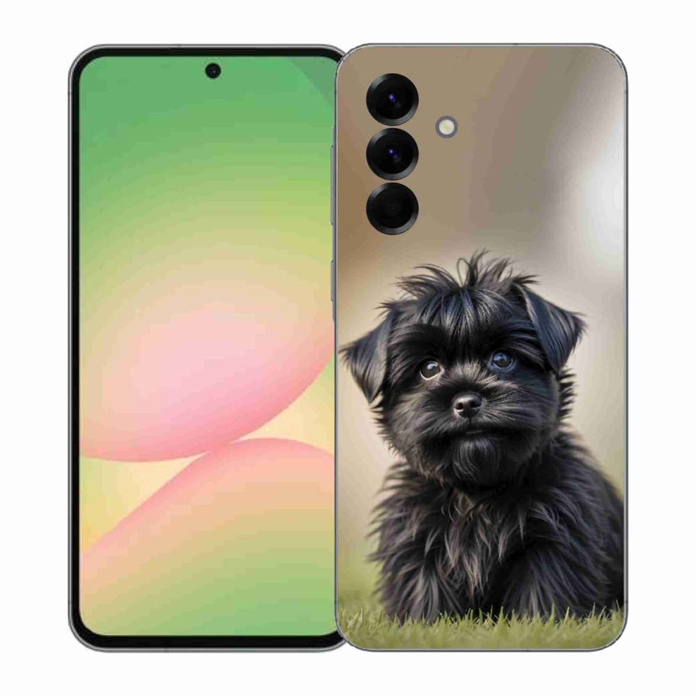 Gél védőhuzat mmCase Samsung Galaxy A57 5G - aranyos fekete kutya