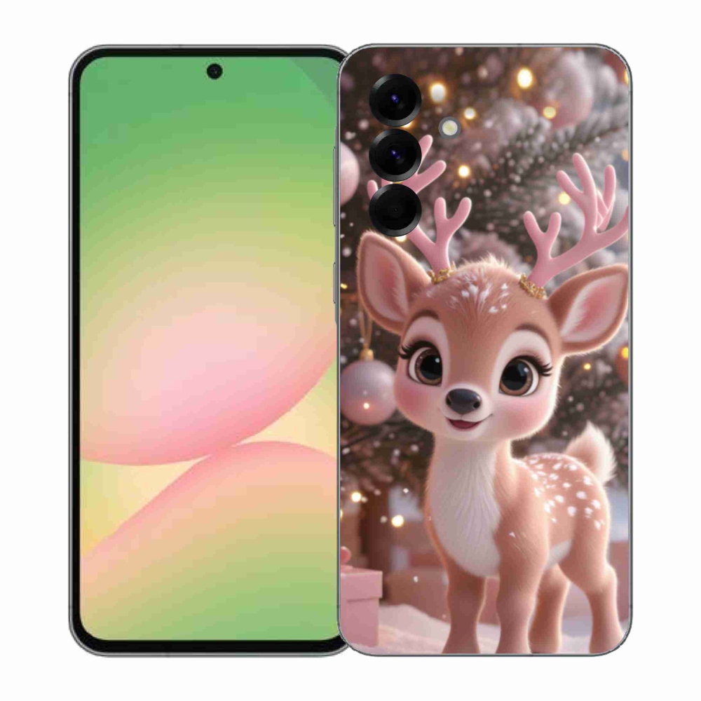 Zselés borítás mmCase Samsung Galaxy A57 5G - aranyos rénszarvashoz