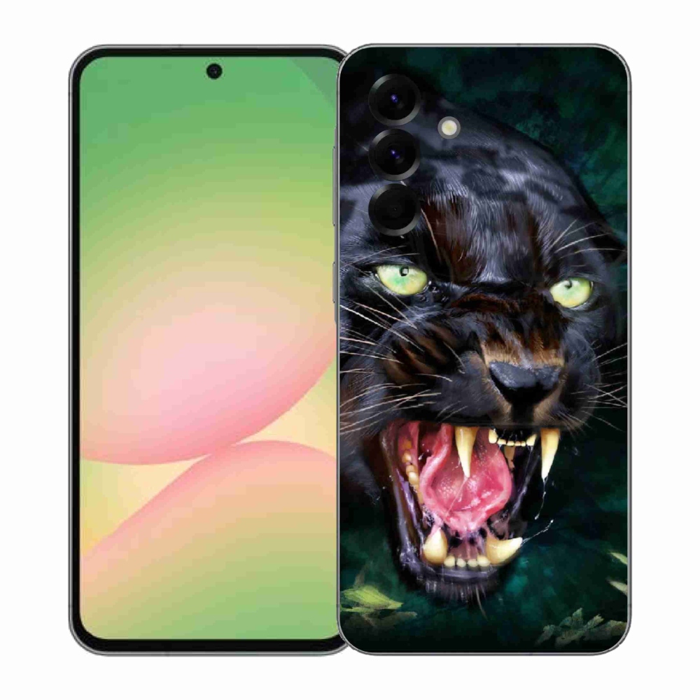 Zselés borítás mmCase Samsung Galaxy A57 5G - dühös fekete párduchoz