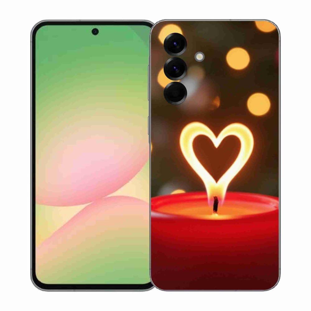 Zselés borítás mmCase Samsung Galaxy A57 5G - láng szíve - Samsung Galaxy A57 5G számára