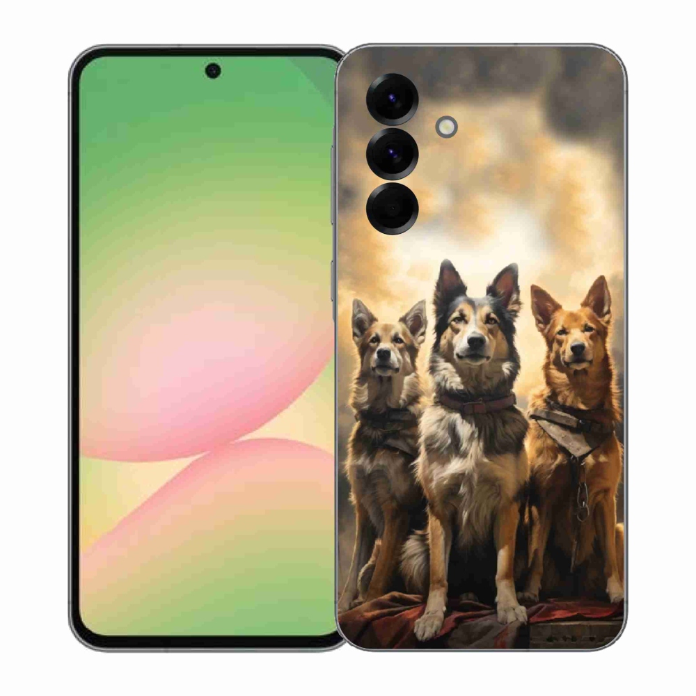 Gél borítás mmCase Samsung Galaxy A57 5G - három kutya