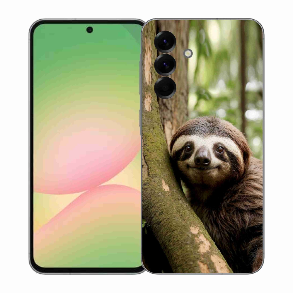 Gél borítás mmCase Samsung Galaxy A57 5G - mosolygó lajhárhoz