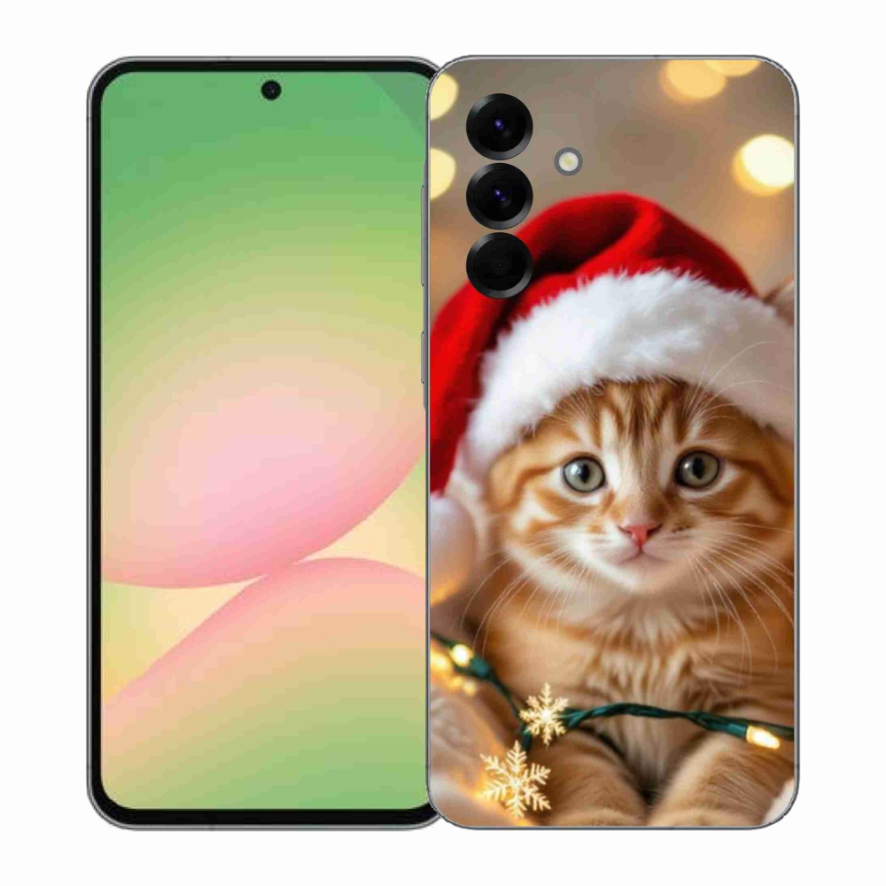 Gél borítás mmCase Samsung Galaxy A57 5G - Karácsonyi cica