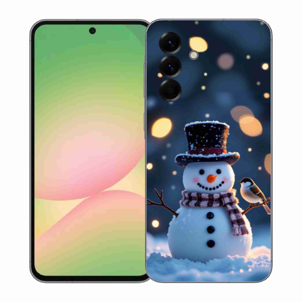 Gél borítás mmCase Samsung Galaxy A57 5G - karácsonyi hóemberhez